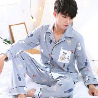 青少年睡衣男士长袖春秋季初中学生秋冬款大童15岁男孩青年21串得起