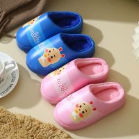 卡通男女亲子保暖防滑软底防水棉拖鞋串得起
