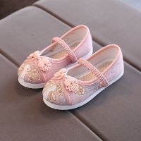 汉服女童绣花鞋老北京中国风学生古装表演出串得起