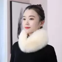 韩版仿狐狸毛围脖毛领子山河恋同款围巾加厚保暖仿皮草围脖秋冬女串得起