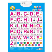 儿童贴墙学习画发音 儿童宝宝学26个英语英文字母表挂图有声拼音英标发音图片墙贴全套