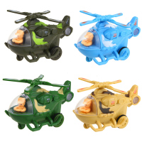 玩具战斗机直升机惯性飞机 耐摔惯性小飞机 儿童警察战斗机模型男孩宝宝1-3岁直升机玩具车