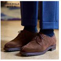 OKKER BULLS澳克公牛男鞋2019新款男鞋意大利挪威缝低帮牛皮真皮鞋手工绅士德比鞋