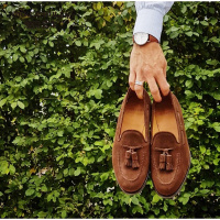 OKKER BULLS澳克公牛男鞋潮流真皮乐福鞋流苏男鞋手工皮鞋英伦休闲一脚蹬懒人