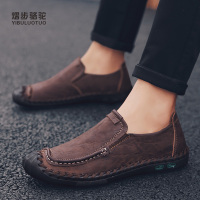 YIBULUOTUO春秋休闲皮鞋男真皮软底透气男士百搭鞋子男软面皮男鞋休闲皮鞋