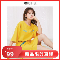拉夏贝尔[热卖]气质女神范连衣裙女韩版收腰舒适中长款显瘦T恤裙