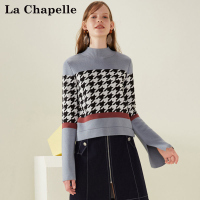 拉夏贝尔专柜同款candies新款复古韩版百搭套头内搭毛针织衫