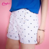 拉夏贝尔专柜时尚两排扣牛仔短裤韩版修身显瘦短裤子