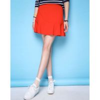 拉夏贝尔专柜春夏时尚大红A字半身裙短款淑女韩版短裙