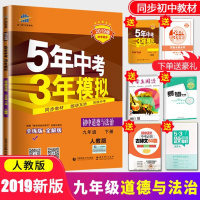 曲一线正品2020版五年中考三年模拟九年级下册道德与法治人教版9九年级下册人教版 5年中考3年模拟初道德与法治初中政