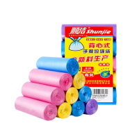 顺洁背心式手提垃圾袋加厚中号家用一次性塑料袋45*60cm/[背心5卷100只]