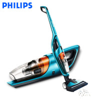 飞利浦（PHILIPS） 吸尘器 FC6162/81 家用无线充电式 手持立式二合一吸尘器 无尘袋设计强力无绳（孔雀蓝）