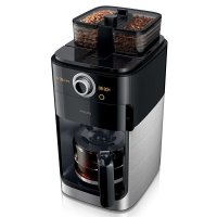 Philips/飞利浦咖啡机 HD7762/00 家用 全自动浓缩滴漏式咖啡机豆粉两用 银黑 咖啡机自由拼配HD7762