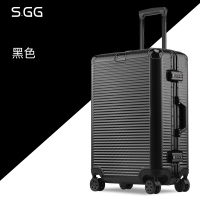 SGG正品编织纹行李箱女24寸韩版小清新密码箱铝框拉杆箱万向轮20寸商务登机箱29寸出国托运箱包男26寸旅行箱皮箱硬箱子