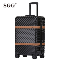 SGG行李箱女网红抖音同款铝框拉杆箱万向轮24寸韩版小清新密码箱男20寸登机箱复古旅行箱26寸出国托运箱29寸皮箱硬箱包