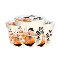 嗨吃家跳跳鱼丸火锅关东煮即食粉丝165g*6桶装整箱批发