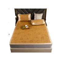 夏季藤席三件套 1.5米凉席冰丝席1.8米1.2米0.9m可折叠空调席批发