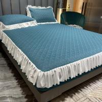 丹杰乳胶冰丝凉席三件套花边床笠款防滑空调席子梦思床罩