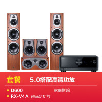 Hivi/惠威 D600 5.0+RX-V4A家庭影院家用客厅音响套装木质音箱