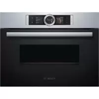 BOSCH/博世 CMG656BS1W 8系紧凑型嵌入式微波烤箱 45L 不锈钢