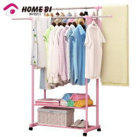 晾衣架落地卧室挂衣架衣帽架收纳架家用简易组装经济型挂包架房间