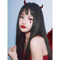 [苏宁优选]姬式水母姬假男女长直红日常自然全头套式公主切伪娘卷