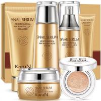 [优选]蜗牛原液套装补水 保湿抗皱水乳霜 学生套装_蜗牛6件套[送cc棒+口红+面膜2]