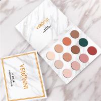 [苏宁优选]VERONNI 大理石12影盘大地色珠光哑光眼影酒红色南瓜柚子色彩妆盘 贝露妮