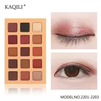 [苏宁优选]眼影盘珠光哑光彩妆 眼影眼影笔高光卧蚕笔眼影盘彩妆红同款15色珠光哑妆初学者
