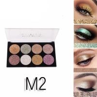 [苏宁优选]欧美风!厌世妆8色亮片闪粉Glitter眼影盘BlingBling金葱粉高光眼影巨闪舞台妆