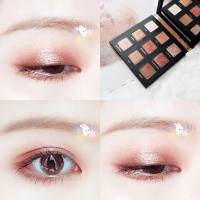 [苏宁优品]完美日记光影星河九影12星玫新色13甜柚十二影盘斑虎小猪 光影星河九色眼影04金沙送官方双头眼影刷
