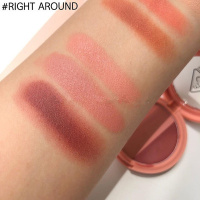 [苏宁优品]3CE三色3影盘新款OVERSTAY#RIGHT AROUND#蜜桃红棕#SWOO #RIGHTAROUND