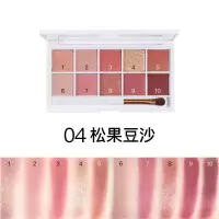 [苏宁优品][新色上市]vnk眼影盘十色玫瑰豆沙红大地色哑光珠光红国货初学 松果豆沙04