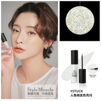 【苏宁优品】【带防伪】韩国3CE春夏新款眼影珠光眼线卧蚕晶钻液体眼影粉色 #STUCK暖金小亮片