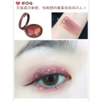 [苏宁优品]judydoll橘朵三影哑光珠光偏光紫灰橘大地色初学02 06 三色眼影04