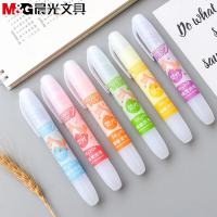 [1套6支装]晨光大容量荧光笔香味彩色学生记号笔划重点标记笔