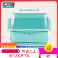 婴儿奶瓶收纳箱盒便携大号宝宝带盖餐具用品储存盒沥水防尘晾干架