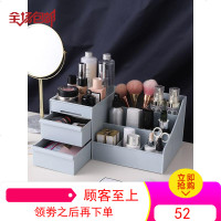 抽屉式化妆品收纳盒桌面桌上宿舍护肤品的女家用简约床头置物架K
