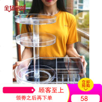 化妆品收纳盒旋转置物架梳妆台透明亚克力口红刷子护桌面整理抖音