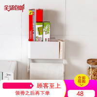 厨房专用纸巾挂架卫生厨用挂纸餐巾卷纸架免打孔保鲜膜收纳壁挂式