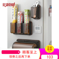 日本进口inomata磁石冰箱纸巾架厨房卷纸纸巾盒保鲜膜收纳置物架