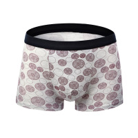 朴莎男士单条装棉质平角裤 中腰平角裤3D无缝U凸设计男内裤头