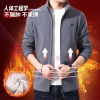 反季清仓高品质羊绒外套男秋冬款男士立领夹克抓绒衣加绒开衫韩版