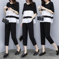  2020夏季新款韩版女装宽松显瘦时尚套装女很仙法国小众洋气两件套