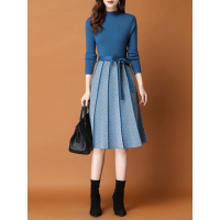  毛衣女装2019新款潮秋冬洋气中长款韩版内搭打底衫过膝针织连衣裙
