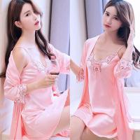  星星睡衣女冰丝性感两件套装吊带睡裙睡袍春秋可外穿家居服薄