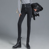  高腰牛仔裤女小脚秋装2020年新款百搭显瘦春装黑色显高春秋女裤子