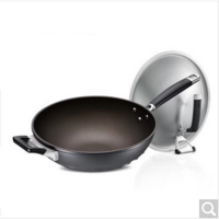 ASD爱仕达炒锅金刚钛旋风炒锅钛熔射不粘锅无油烟 CL32T2Q(直径32CM有耳+ASD))