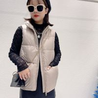 佚貌YIMAO 冬季新款棉马甲女短款羽绒棉保暖背心马夹免洗无袖棉服潮