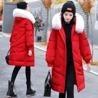 佚貌YIMAO 棉服女新款2021年女装爱心休闲中长款羽绒棉棉衣送高仿大毛领